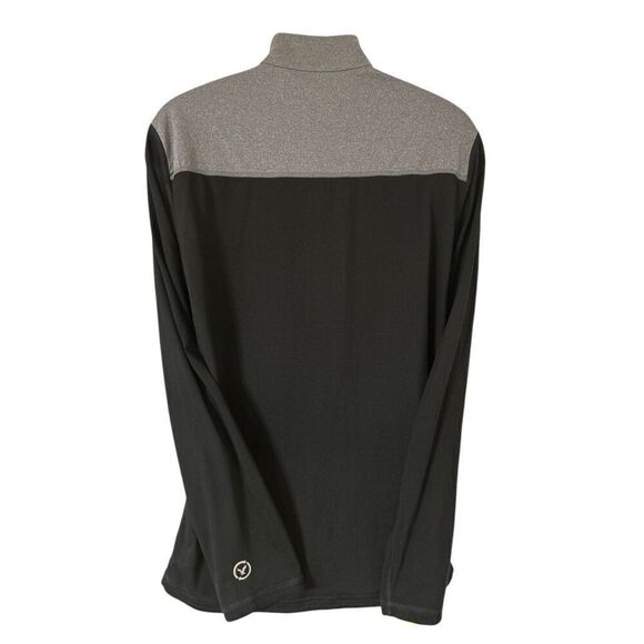 AMERICAN EAGLE quarter zip pullover - men's Size large Black Gray - Picture 4 of 7
